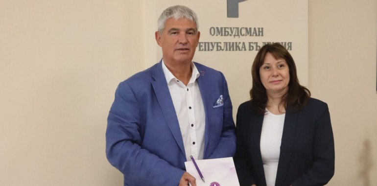 Президентът на КНСБ се срещна с новия омбудсман Велислава Делчева